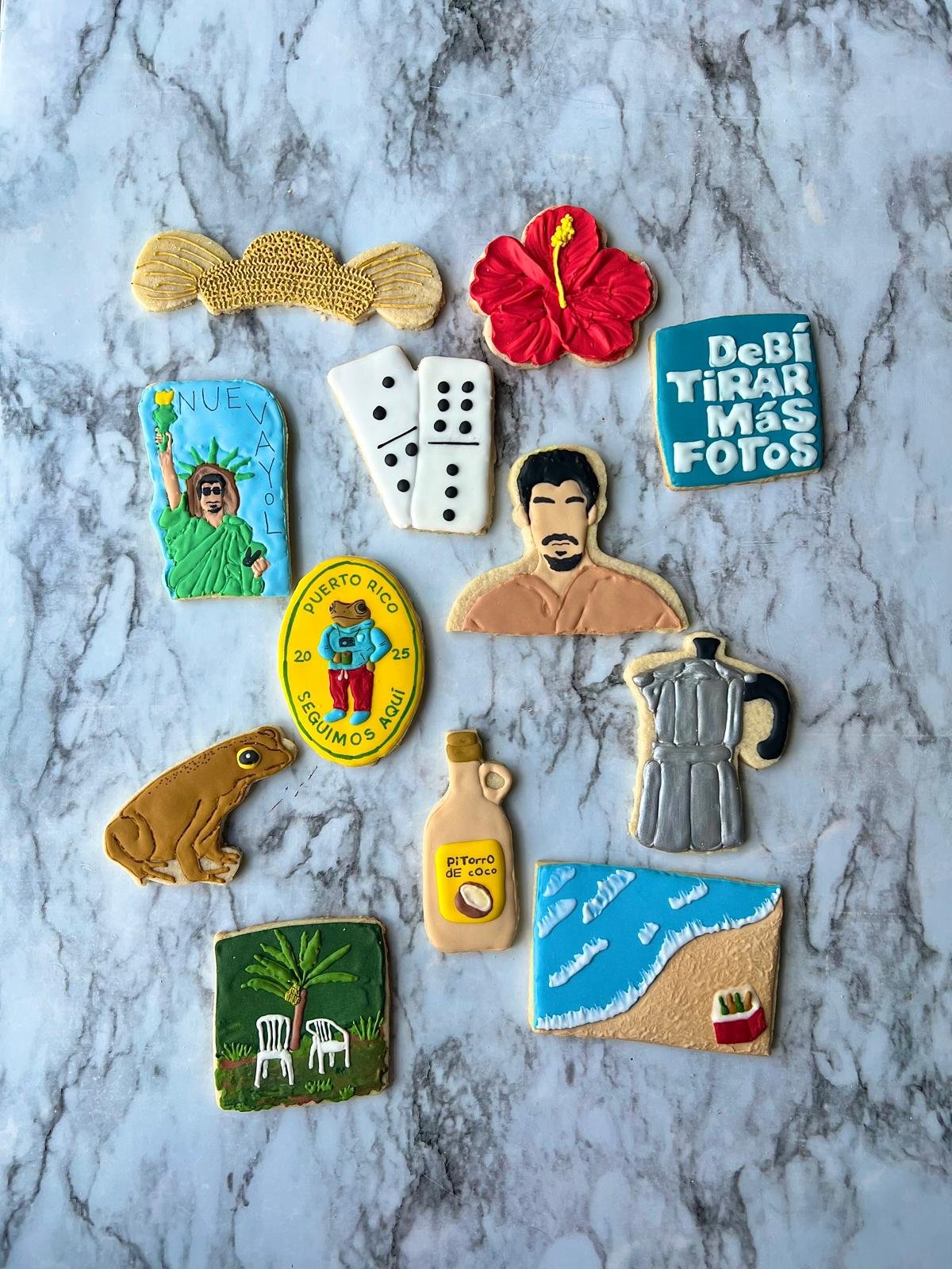 Bad Bunny Puerto Rico cookie set